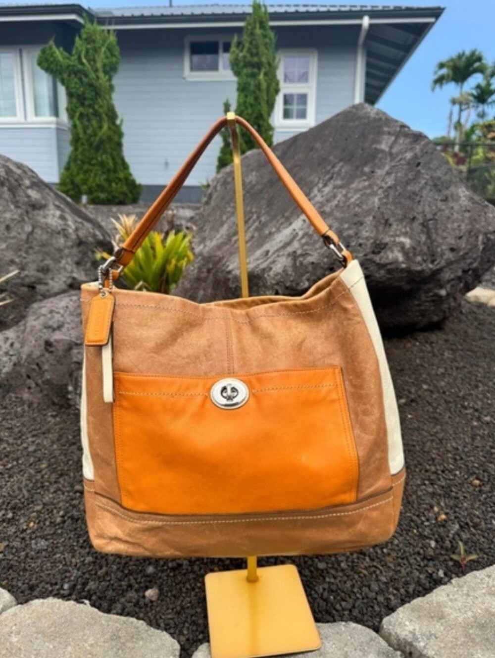 Coach Legacy Colorblock Leather Shoulder Bag
